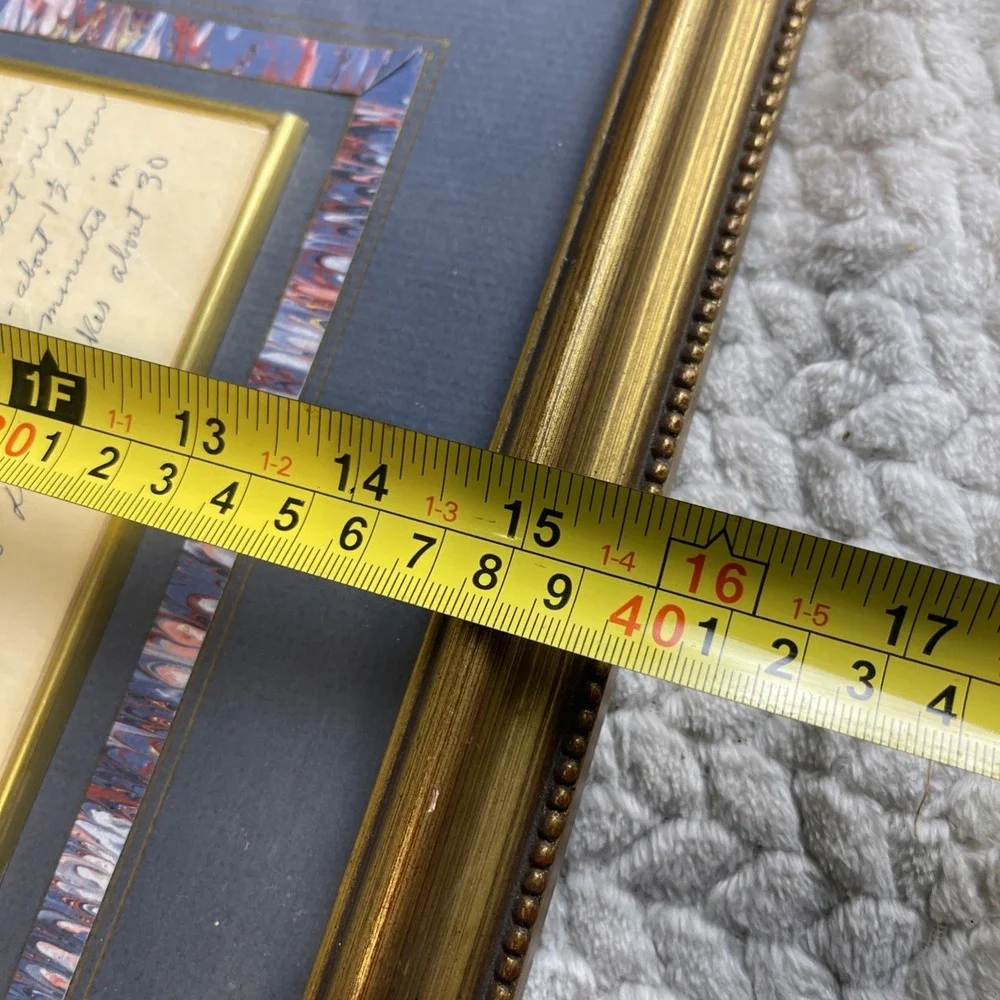 Vintage Picture Frame Handwritten Family‎ Recipe Rolls Grandma Core Decor